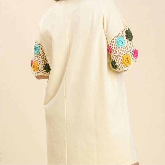 2x-Umgee Mini Dress crochet sleeves - Picture 7 of 7